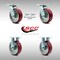 Service Caster 6 Inch SS Poly on Aluminum Caster Set with Roller Bearings 2 Swivel Lock 2 Rigid SCC-SS30S620-PAR-BSL-2-R-2 - alternate 6